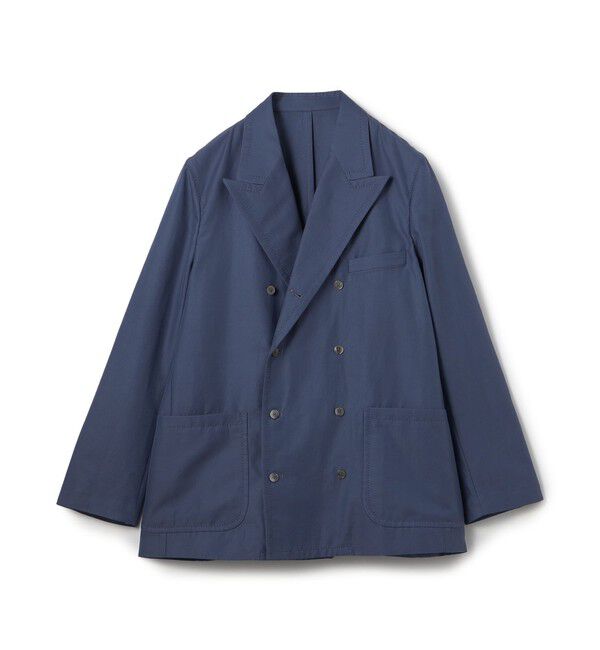 TOMORROWLAND MENS「コットンシルクグログラン ダブルブレステッド8Bジャケット」|テーラードジャケット|67 ブルーグレー