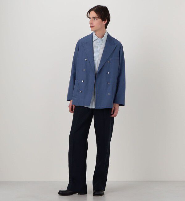 TOMORROWLAND MENS「コットンシルクグログラン ダブルブレステッド8Bジャケット」|テーラードジャケット|
