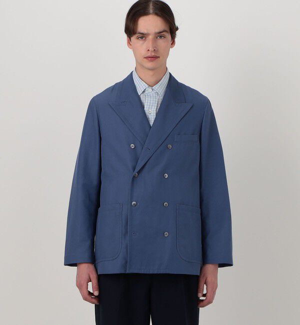 TOMORROWLAND MENS「コットンシルクグログラン ダブルブレステッド8Bジャケット」|テーラードジャケット|