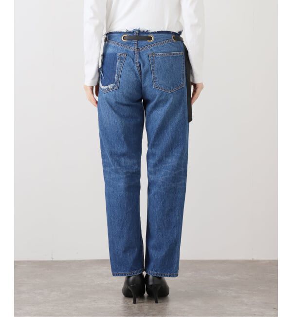  「ベルテッドデニムパンツ」|デニム|