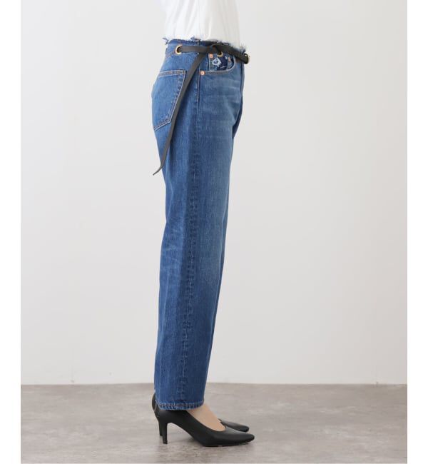  「ベルテッドデニムパンツ」|デニム|