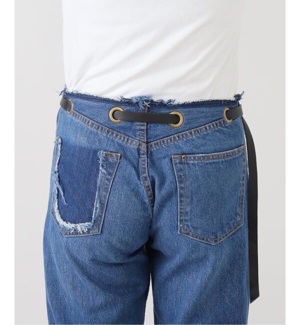  「ベルテッドデニムパンツ」|デニム|