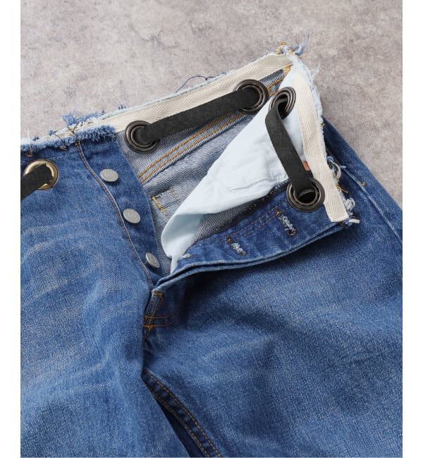  「ベルテッドデニムパンツ」|デニム|