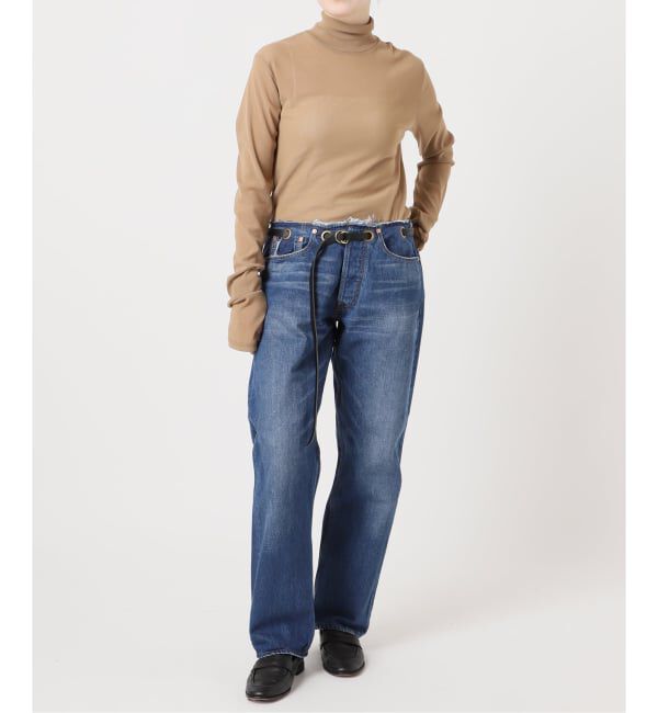  「ベルテッドデニムパンツ」|デニム|