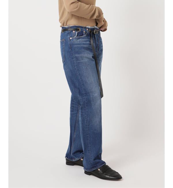  「ベルテッドデニムパンツ」|デニム|