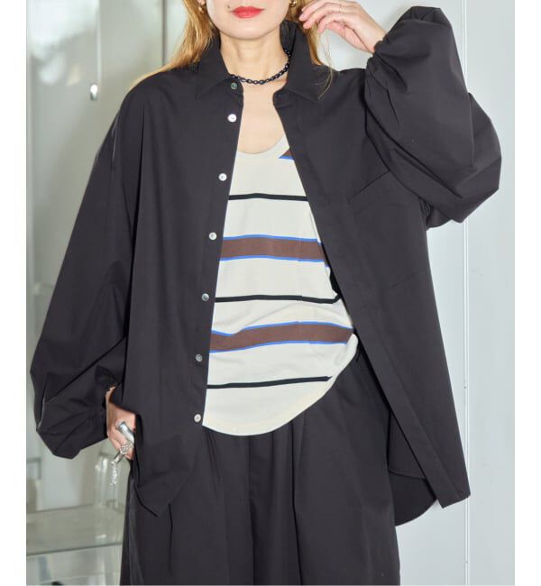  「BALLOON CUFF シャツ」|シャツ・ブラウス|ブラック