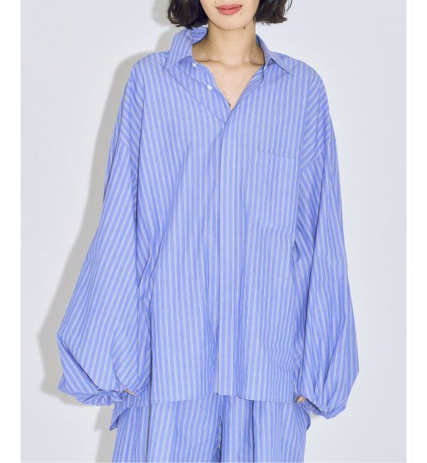 「BALLOON CUFF シャツ」|シャツ・ブラウス|サックスブルー