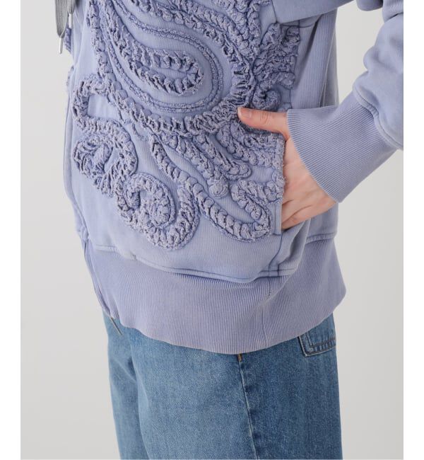  「TAAKK SCULPTURAL EMBROIDERY ZIP HOODIE TA26SS-JR054：スウェット」|スウェット・ジャージ|