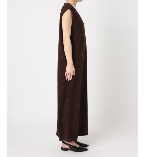  「《予約》FAUX SUEDE I-LINE DRESS：ワンピース」|ワンピース|