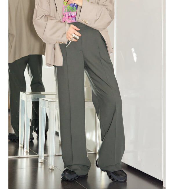  「BERNARD ZINS SAND 95038：パンツ」|スラックス|カーキ