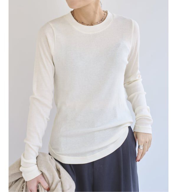 EMILYWEEK「《追加》コットンカシミヤテレコクループルオーバー」|Tシャツ・カットソー|ナチュラル A