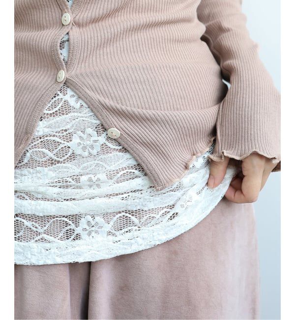 EMILYWEEK「シャーリングレースロングキャミソール」|キャミソール|ホワイト