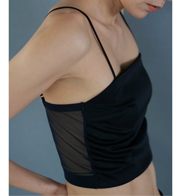 EMILYWEEK「《追加》【ESSENTIAL】サテン クロップドバンドゥブラ」|インナー|