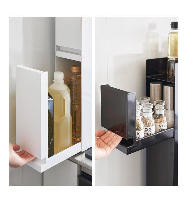 journal standard Furniture「《WEB限定》【tower/タワー】隠せる調味料ラック 2段」|食器・キッチングッズ|