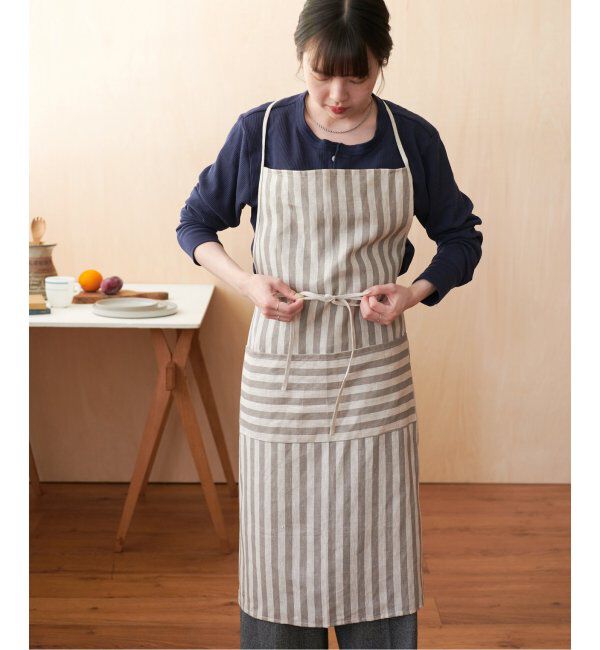 journal standard Furniture「24F1 APRON STRIPE　エプロン」|食器・キッチングッズ|グレー
