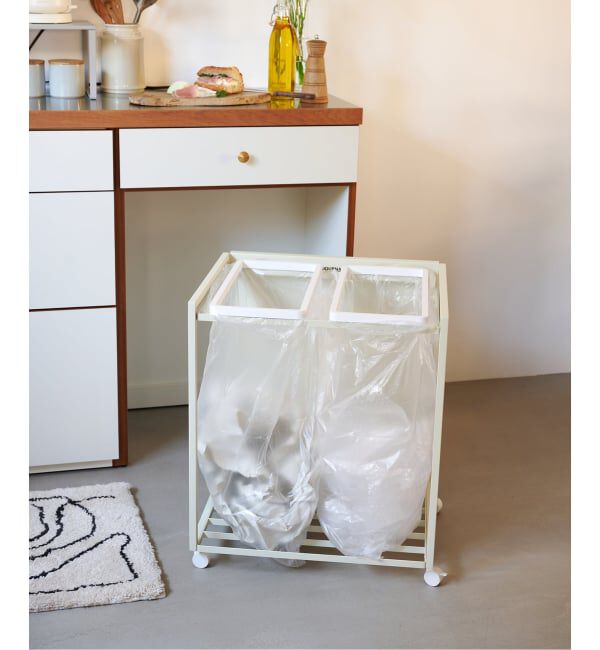journal standard Furniture「《予約》【tower/タワー】JSF別注 目隠し分別ダストワゴン 45L 2分別」|ステーショナリー|