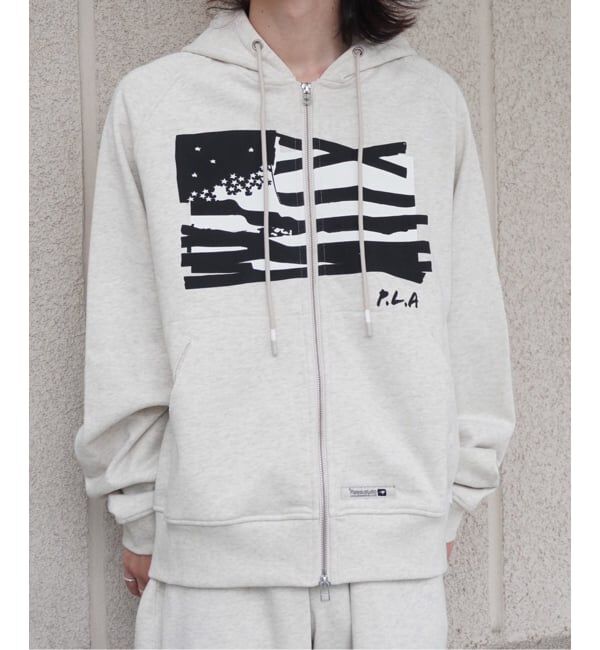 JOINT WORKS「PLATEAU STUDIO / プラトースタジオ Flag zip-up」|パーカー|グレーA