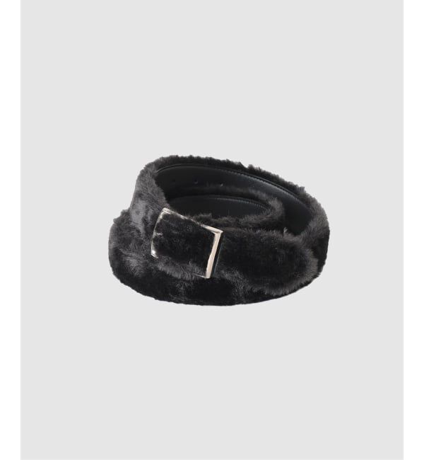 JOINT WORKS「NOCTO ARCHIVE/ノクト アーカイブ  Faux Fur Belt」|ベルト|ブラック