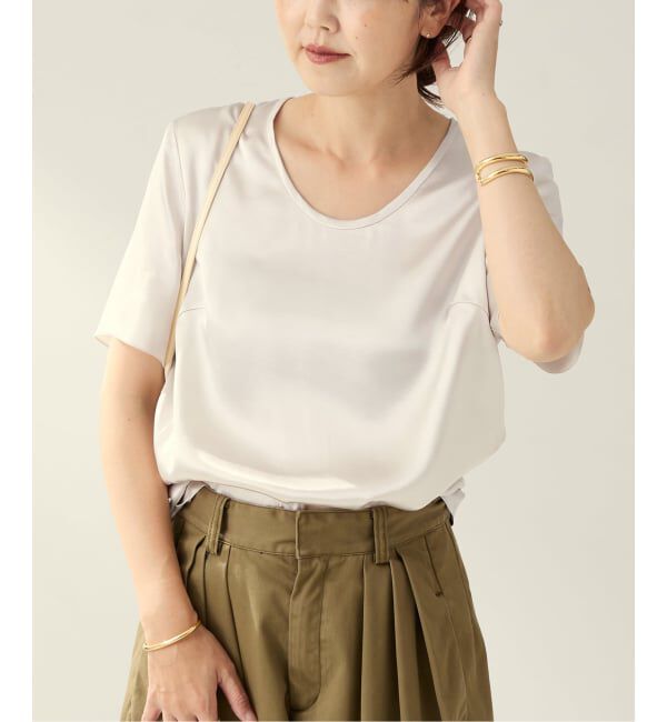 Plage「R&rsquo;IAM サテンチュニックTシャツ」|シャツ・ブラウス|