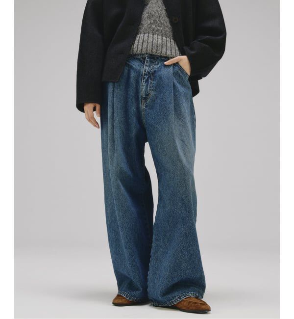 Plage「R&rsquo;IAM バレル DENIM パンツ」|デニム|ブルー A
