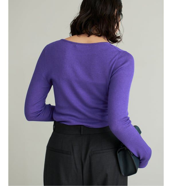 Plage「WO Mix Sheer Rib ニット」|ニット・セーター|