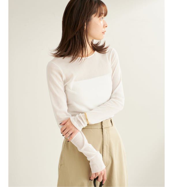 Plage「《追加》Mesh Sheer ロンT 5」|Tシャツ・カットソー|