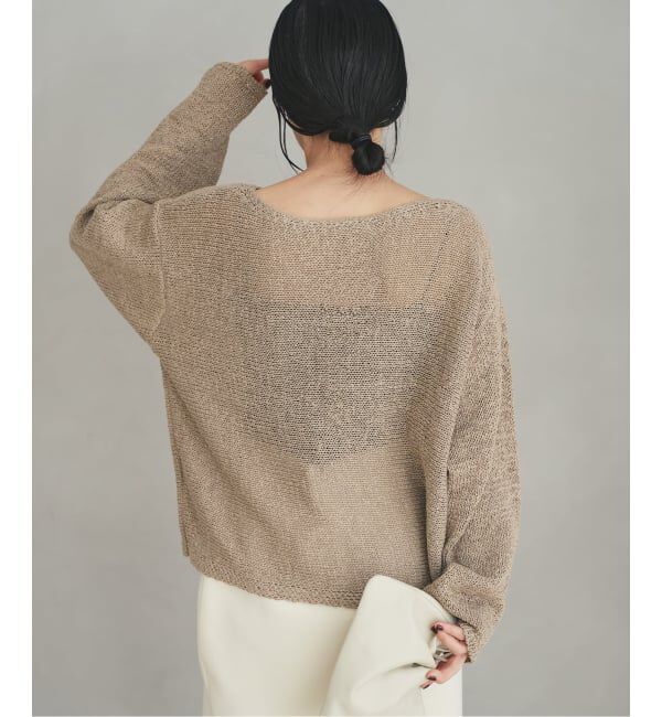 Plage「《追加》linen mix loose プルオーバー」|ニット・セーター|