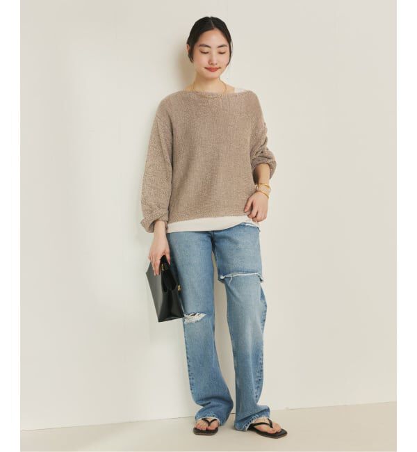 Plage「《追加》linen mix loose プルオーバー」|ニット・セーター|