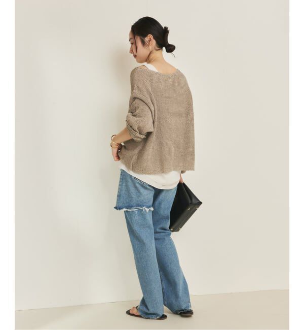 Plage「《追加》linen mix loose プルオーバー」|ニット・セーター|