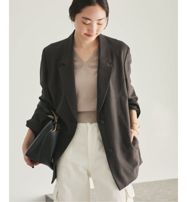 Plage「sandy linen 混 ジャケット」|テーラードジャケット|