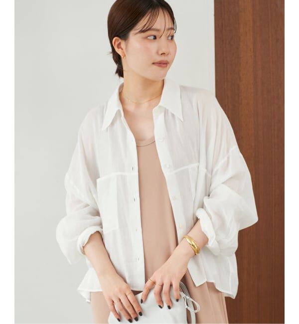Plage「《追加予約》RAMIE LYOCELL CROPPED シャツ 2」|シャツ・ブラウス|