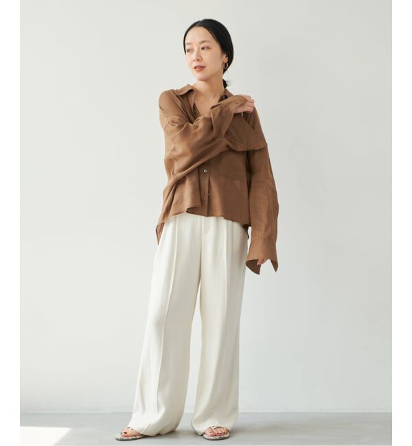 Plage「《追加予約》RAMIE LYOCELL CROPPED シャツ 2」|シャツ・ブラウス|