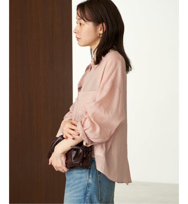 Plage「《追加予約》RAMIE LYOCELL CROPPED シャツ 2」|シャツ・ブラウス|