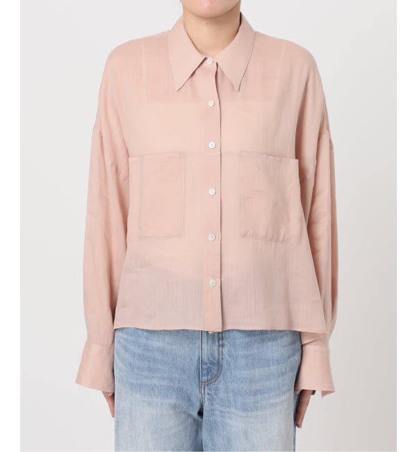 Plage「《追加予約》RAMIE LYOCELL CROPPED シャツ 2」|シャツ・ブラウス|