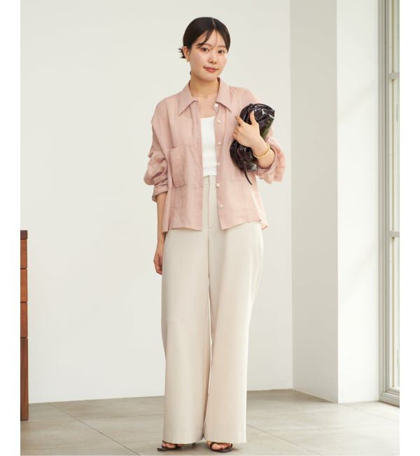 Plage「《追加予約》RAMIE LYOCELL CROPPED シャツ 2」|シャツ・ブラウス|