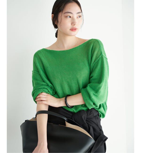 Plage「brillante loose プルオーバー」|ニット・セーター|グリーン