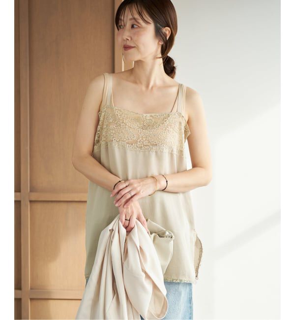 Plage「Linen mix lace キャミソール」|キャミソール|