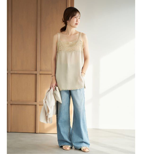 Plage「Linen mix lace キャミソール」|キャミソール|