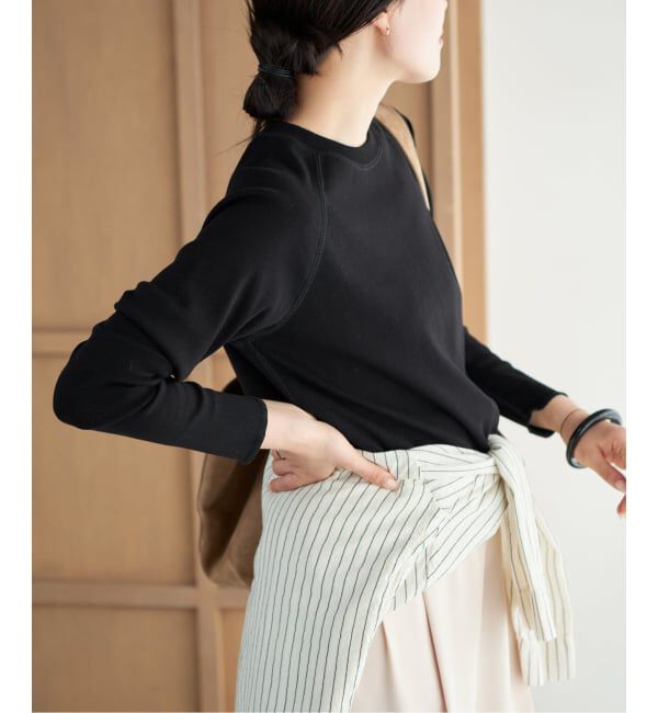 Plage「《追加》premiumフライス long Tシャツ」|Tシャツ・カットソー|ブラック