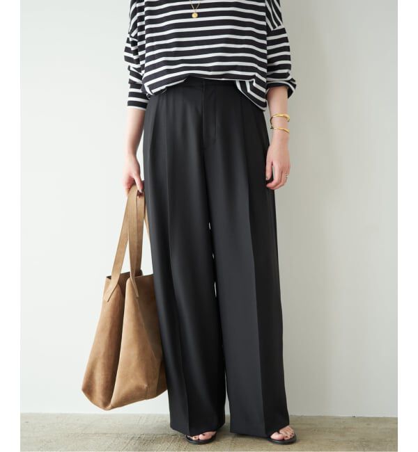 Plage「《予約》2 Tuck Elegant パンツ」|スラックス|