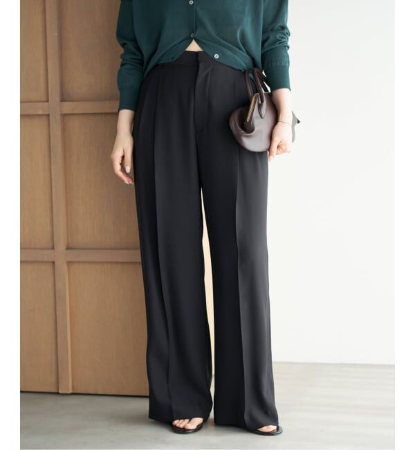 Plage「《予約》2 Tuck Elegant パンツ」|スラックス|