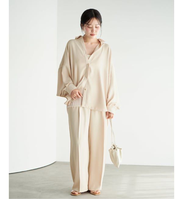 Plage「《予約》2 Tuck Elegant パンツ」|スラックス|