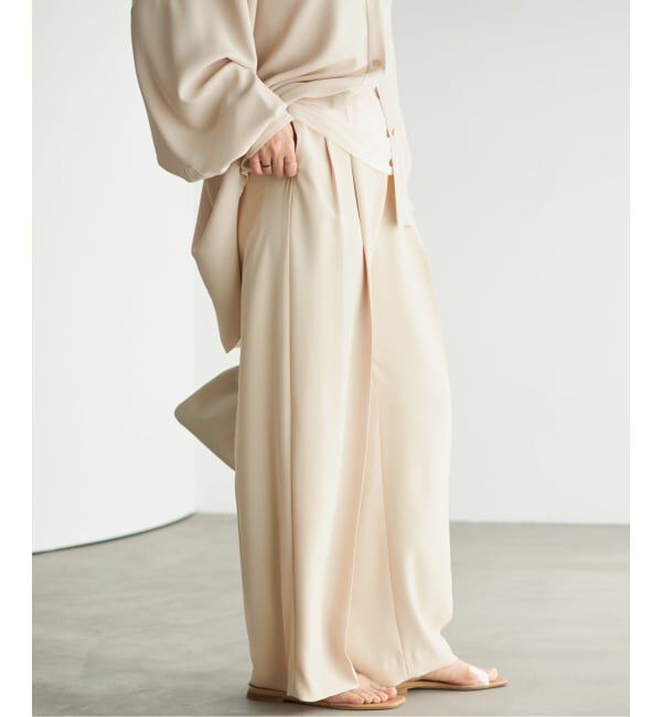 Plage「《予約》2 Tuck Elegant パンツ」|スラックス|