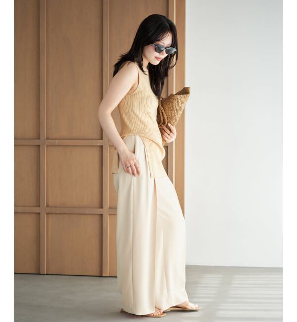 Plage「《予約》2 Tuck Elegant パンツ」|スラックス|