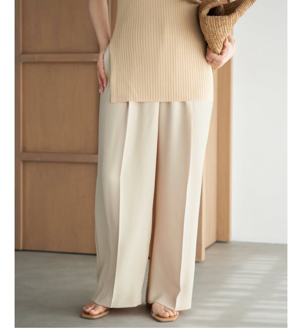 Plage「《予約》2 Tuck Elegant パンツ」|スラックス|