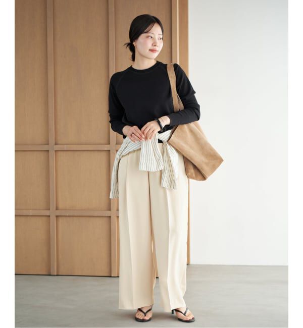 Plage「《予約》2 Tuck Elegant パンツ」|スラックス|