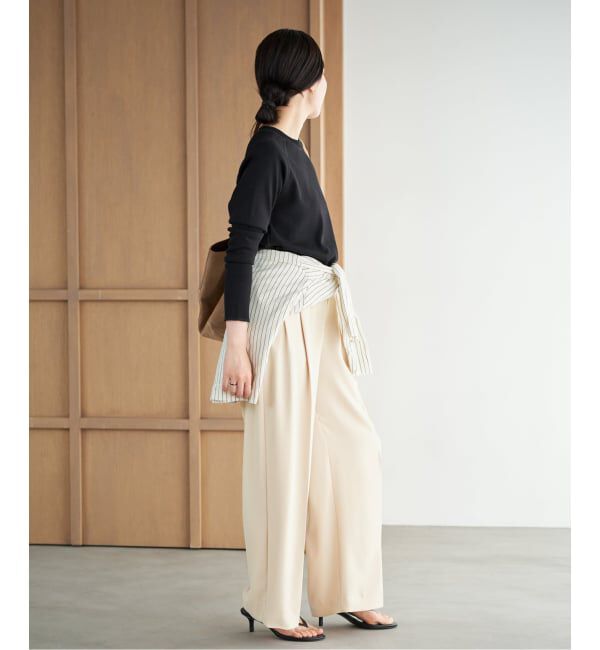 Plage「《予約》2 Tuck Elegant パンツ」|スラックス|