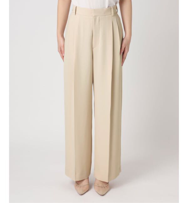 Plage「《予約》2 Tuck Elegant パンツ」|スラックス|