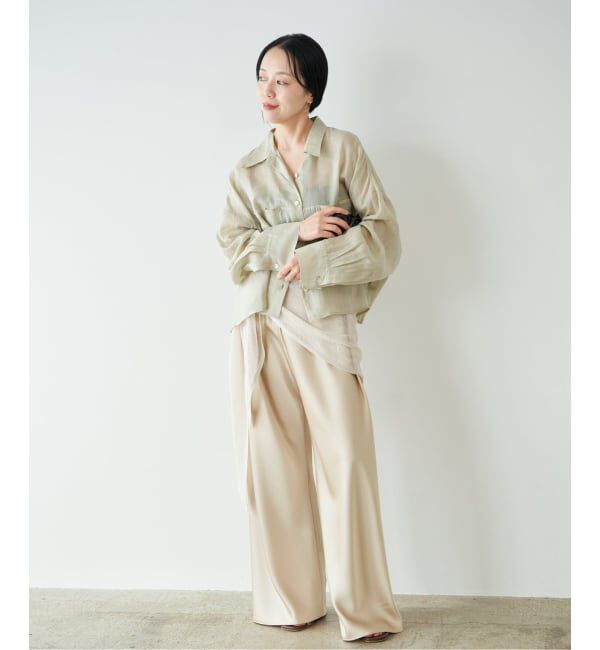 Plage「《予約》Satin Bias Relax パンツ」|その他|