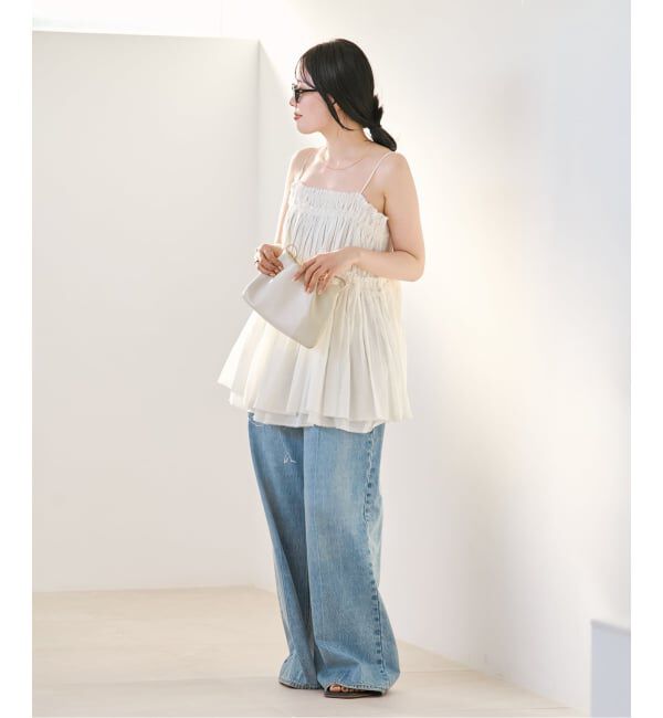 Plage「IND VOIL TACK キャミソール」|キャミソール|